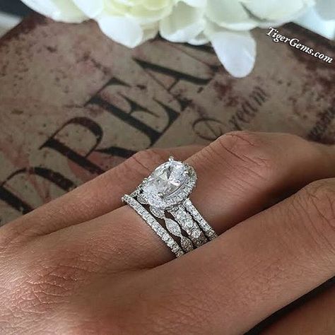 ✨ A beautiful ring stack I created for my client - the oval halo ring with a 1 carat eternity, art deco band, and a small eternity ring Oval Halo Ring, White Gold Diamond Band, Stackable Rings Wedding, Stacked Wedding Rings, Wedding Rings Halo, Princess Cut Rings, Princess Cut Engagement Rings, Ring Stack, Wedding Rings Unique