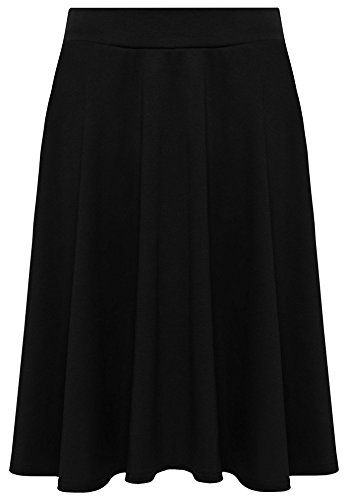 Candid Styles Womens Plain Knee Length Ladies Soft Stretc... https://www.amazon.co.uk/dp/B073WHCDQN/ref=cm_sw_r_pi_dp_U_x_yByNBbTS9AWEK Black Skater Skirts, Skirt Plus Size, Basic Skirt, Simple Top, Ladies Short, Skater Style, Womens Basic, High Fashion Street Style, Women Skirts Midi