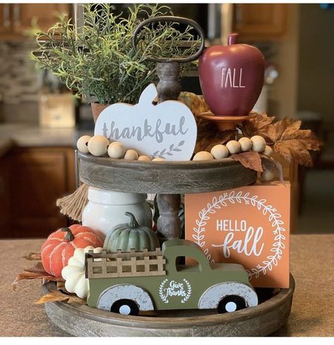 17 Stunning Charcuterie Skewers for Your Outdoor Get-Together Pumpkin Tiered Tray Decor, Harvest Festival Ideas, 2 Tier Tray Decor, Copper Kitchen Accents, Fall Tray Decor, Kitchen Island Decor Ideas, Ceramic Tile Flooring, Fall Tray, Tier Trays