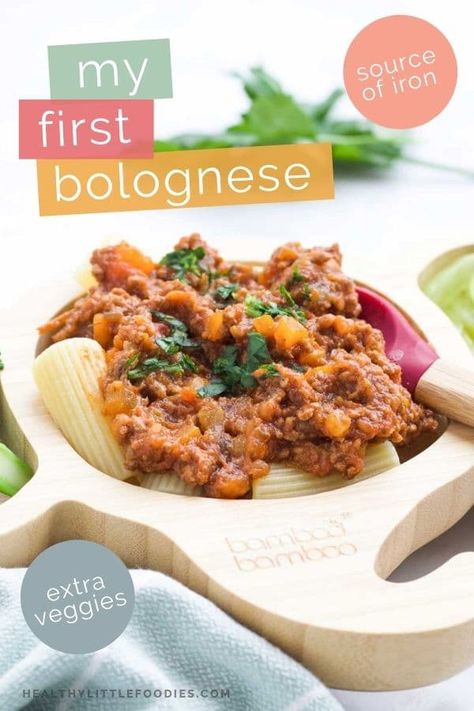 Meat For Babies, Healthy Bolognese Sauce, Perfect Spaghetti, Baby Pasta, Freezing Baby Food, Easy Baby Food Recipes, Healthy Meat Recipes, Healthy Baby Food, Bolognese Recipe