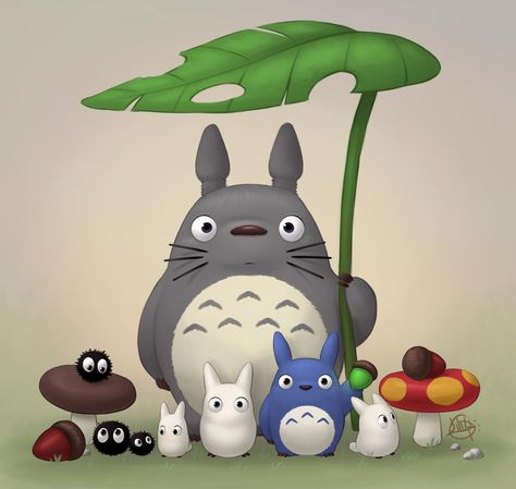 Totoro And Friends, Totoro Crafts, Luigi Lucarelli, Totoro Characters, Totoro Art, Personajes Studio Ghibli, Ghibli Artwork, Neighbor Totoro, Studio Ghibli Art