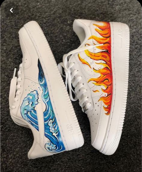 Sneakers Nike Air Force, Sneakers Air Force, Custom Sneakers Nike, Painted Shoes Diy, Custom Sneakers Diy, Air Force 1 Sneakers, Custom Painted Shoes, Diy Sneakers, Custom Shoes Diy