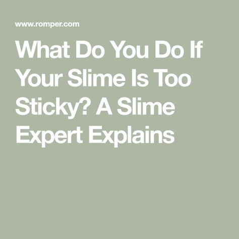 How To Fix Slime, Diy Nature, Homemade Slime, Come And Go, The Endless, Kids Activities, Fix It, What If, Slime