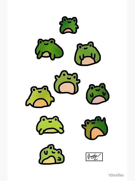 Mini Frog Drawing, Simple Doodles Frog, Cute Frog Doodles Easy, Cute Giraffe Doodle, Frog Doodle Aesthetic, Cute Easy Frog Drawing, Cute Doodles Frog, Froggy Doodle, Cute Simple Doodles Aesthetic