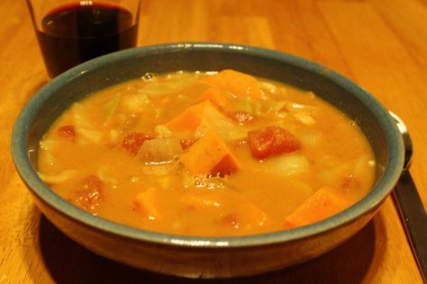 Potato And Cabbage Soup, Cabbage Sweet Potato, Potato And Cabbage, Sweet Potato Soup, Cabbage Soup, Cabbage Recipes, Soup Pot, Potato Soup, Cheeseburger Chowder