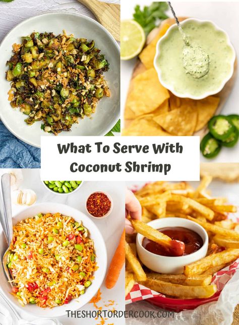 Sides For Coconut Shrimp Dinners, Coconut Shrimp Dinner Sides, What To Serve With Coconut Shrimp, Coconut Shrimp And Sides, Shrimp Pasta Healthy, Shrimp Side Dish, Healthy Dinner Sides, Coconut Prawns, Coconut Fish