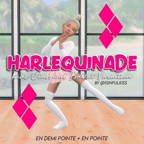 "Harlequinade" Kids Classical Ballet Variation | Patreon Ballet Outfit Cc Sims 4, Sims 4 Cc Ballet Studio, Ts4 Ballet Clothes, Sims 4 Cc Gymnastics Equipment, Sims 4 Ballet Dance Animation, Sims 4 Ballet Cc Kids, Sims 4 Dance Costumes, Sims 4 Gymnastics Cc, Sims 4 Ballet Animations