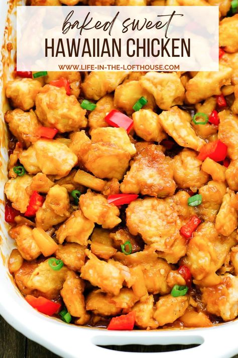 Hawaiian Chicken Oven, Sweet Hawaiian Chicken, Easy Hawaiian Chicken, Hawaii Chicken, Baked Pineapple Chicken, Chicken Reci, Tender Recipes, Hawaii Recipes, Teriyaki Chicken Casserole