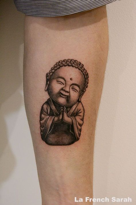 Black Bracelet Tattoo, Fat Buddha Tattoo, Happy Buddha Tattoo, Small Buddha Tattoo, Laughing Buddha Tattoo, Buddhist Tattoos, Buddha Tattoo Sleeve, Buda Tattoo, Beautiful Spine Tattoos