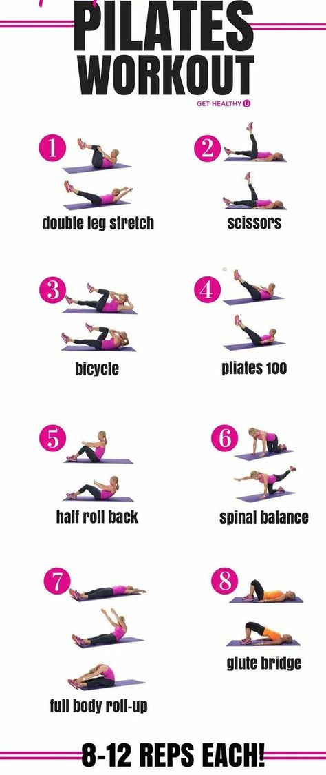 Mat Pilates Workout For A Stronger and Leaner Look - JustFit Mat Pilates Workout, Pilates Workout Plan, Pilates Workout Videos, Pilates Workout Routine, Pilates Moves, Pilates At Home, Pilates Routine, Pilates Videos, Pilates Gym