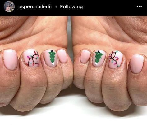 Christmas Short Nails, Nails Holiday, Christmas Tree Nails, Tree Nails, Manicure Ideas, Get Nails, Short Nail Designs, Xmas Nails, Hair Nails