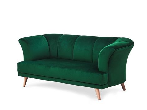 Art Deco Couch, Emerald Green Sofa, Interior Art Deco, Pink Velvet Sofa, Emerald Velvet, Art Deco Sofa, European Modern, Emerald Green Velvet, Green Couch