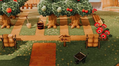 Acnh Scenery, Acnh Orchard, Town Design, Acnh Cottagecore, Animal Crossing Wild World, Acnh Inspo, New Animal Crossing, Animal Crossing Game, Island Ideas