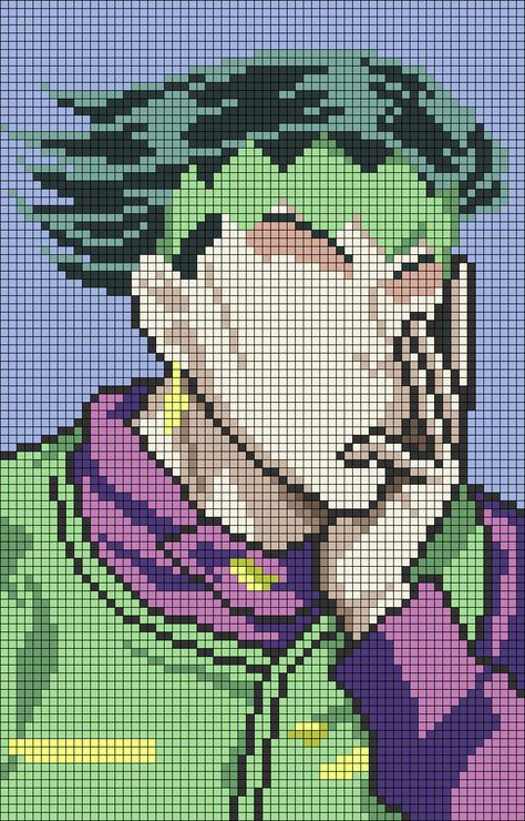 Rohan Jjba, Kishibe Rohan, Bead Curtain, Graph Crochet, Tapestry Crochet Patterns, Anime Pixel Art, Jojo Anime, Beaded Cross Stitch, Learn Embroidery