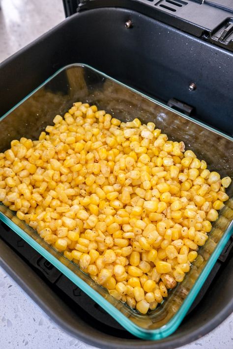 Air Fryer Frozen Corn, Dinner Air Fryer, Air Fryer Corn, Oven Roasted Corn, Elote Recipe, Vegetable Side Dish, Easy Vegetable, Canned Corn, Roasted Corn