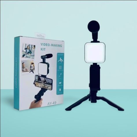 Vedio making kit/blogging tripod Ay-49 Free Victor, Blogging Camera, Vlogging Kit, Start Youtube Channel, Desktop Setup, Beauty Room Decor, Instagram Creative Ideas, Cute Diy Room Decor, Clip Lights