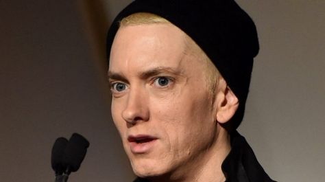 If the real Slim Shady stood up you might not recognise him straight away. Best Eminem Songs, Eminem 2014, Eminem Slim Shady Lp, Hollywood Street, New Eminem, Eminem Songs, The Slim Shady, Eminem Slim Shady, The Real Slim Shady