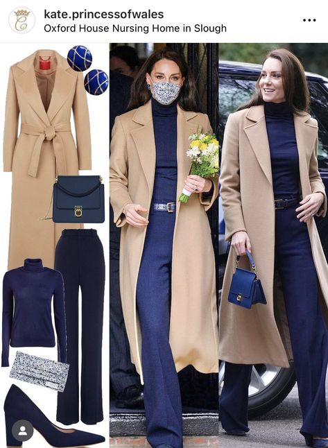 Camel Long Coat Outfit, Atume Outfits, Oxford House, Kate Middleton Style Outfits, Düşes Kate, Looks Kate Middleton, Princess Katherine, Kate Middleton Outfits, Colour Combinations Fashion