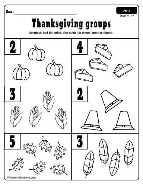 Look at these Thanksgiving math activities for PRESCHOOL! They make teaching about groups so fun. Use these Thanksgiving math worksheets for your holiday lesson plan at school or at home. These math worksheets are perfect for preschool math centers! #prek Thanksgiving Math For Kindergarten, November Homeschool Activities, Thanksgiving Math Preschool, Thanksgiving Math Worksheets Free, Kindergarten Thanksgiving Activities, Thanksgiving Worksheets Preschool, Turkey Preschool, November Worksheets, Thanksgiving Worksheets Kindergarten