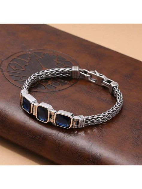 Punk,Vintage Collar  Copper   Embellished   Men's Fashion Jewelry Gold Bracelets Design, Breslet Design, Men Silver Bracelet, Silver Bracelets For Men, Mens Bracelet Gold Jewelry, Mens Bracelet Designs, Men Chain, Jewelry Knowledge, Mens Silver Jewelry