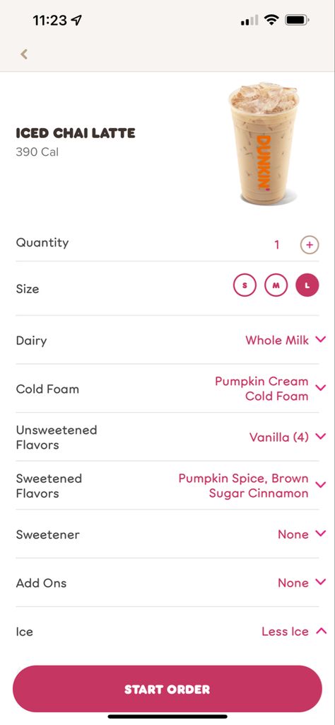 Dunkin Iced Chai Latte Order, Dunkin Chai Latte Order, Dunkin Orders, Dunkin Donuts Coffee Drinks, Dunkin Drinks, Iced Chai Tea Latte, Iced Chai Latte, Coffee Recipes Starbucks, Starbucks Coffee Drinks