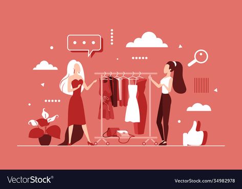 Clothing Background Fashion, Shopping Background, Sewing Artwork, Shopping Online Logo, Dress Vector, Fashion Model Sketch, Store Concept, Model Sketch, Minimal Patterns