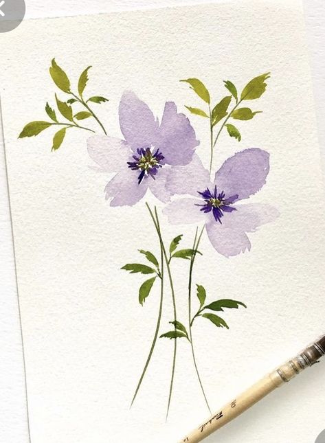 Minimalistic Tattoo Ideas, Minimalistic Tattoo, Watercolor Flowers Tutorial, Watercolor Paintings For Beginners, Image Nature, Watercolour Inspiration, Diy Watercolor Painting, Watercolor Projects, Minimalist Tattoos