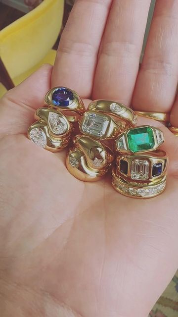 BRENT NEALE on Instagram: "��…it’s been a minute since we ring toured….and one of these rings is a “just because” … which means she’s available …who is it?!…see you in storiesssss ✨" Safire Rings, Brent Neale, Emerald Engagement Ring Cut, Emerald Engagement, Stacked Jewelry, Engagement Ring Cuts, July 28, Emerald Engagement Ring, Dream Jewelry