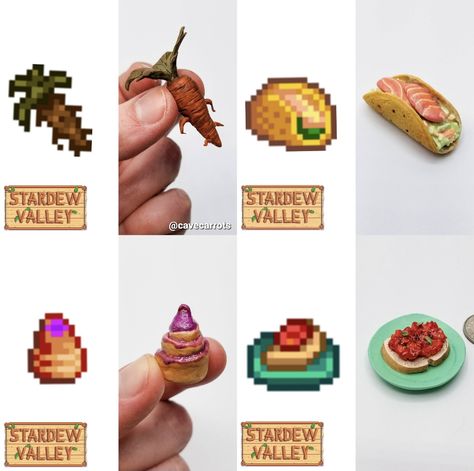 Video Game Inspired Food, Stardew Valley Polymer Clay, Food Clay, Stardew Valley Layout, Stardew Valley Fanart, I Want To Eat, Stardew Valley, Clay Creations, Food Inspiration