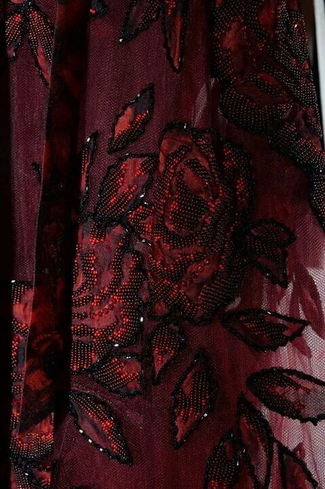 Beaded Couture Details ~ Burgundy Maroon Aesthetic, Burgundy Aesthetic, Lizzie Hearts, Shades Of Burgundy, Burgundy Wine, Wine Colored, Red Aesthetic, Color Of The Year, Burgundy Color