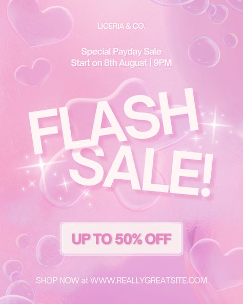 Don't Miss Our Flash Sale! 🌟💖 Use this dreamy pink gradient Y2K Instagram post to announce your flash sale in style. With its trendy and eye-catching design, draw in more customers and boost your sales. Find this beautiful design only on Canva and make your sale a hit! Canva Announcement Design, Social Media Sale Post, Y2k Social Media Design, Y2k Instagram, Product Advertising, Sweet 17, Pink Gradient, Pink Instagram, Graphics Inspiration