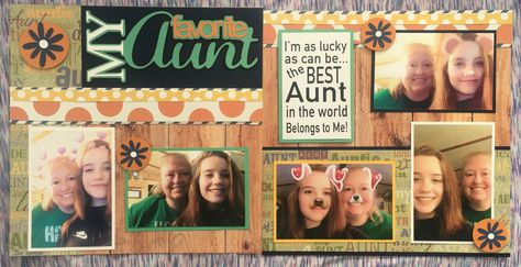 Cousin Scrapbook Layouts, Grandparents Scrapbook Layout, Then And Now Scrapbook Layout, Aunt Scrapbook Layout, Sisters Scrapbook Layouts, Family Scrapbook Layouts, Scrapbook Inspo, Out On A Limb, Baby Scrapbook Pages