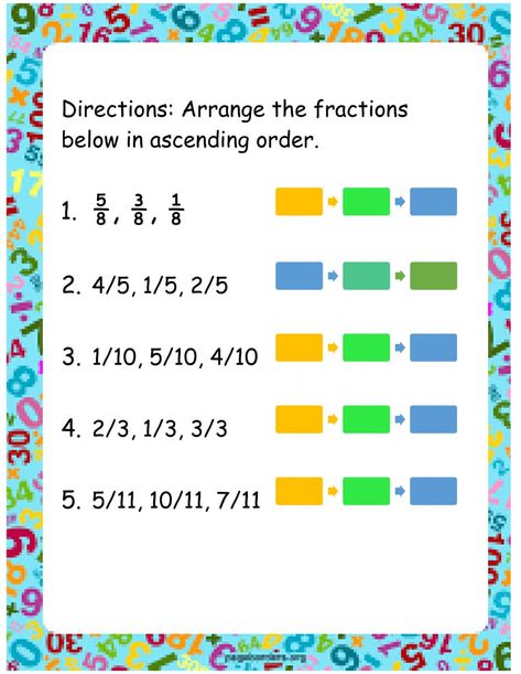 Ordering Fractions