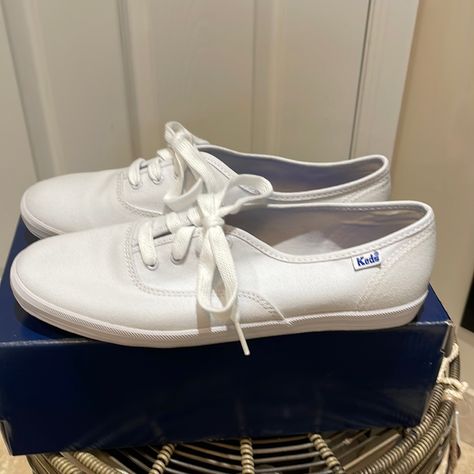 Keds Champion Original Canvas All White Sneakers; Classic All Year! White Canvas Sneakers, All White Sneakers, Keds Champion, Keds Shoes, Canvas Sneakers, White Canvas, All White, White Sneakers, Keds