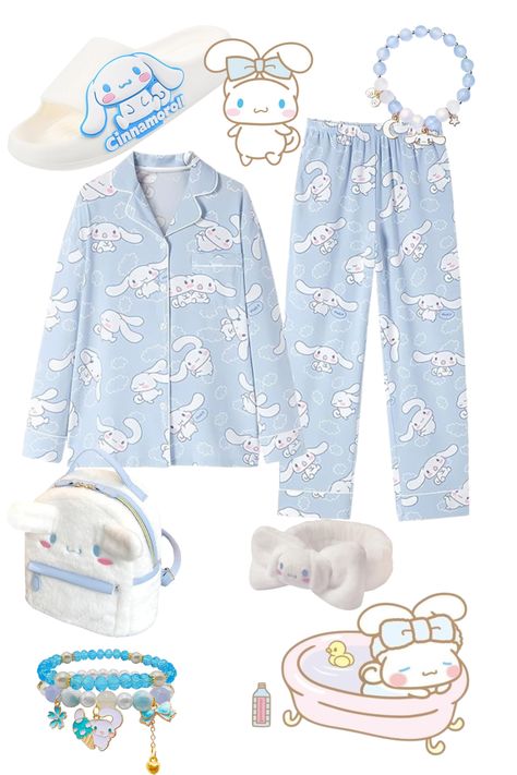 very cute cinnamoroll sanrio pajama set aesthetic kawaii, sanrio, hello kitty, mocha, plushie, filter, soft, egirl, room, outfit inspo, cartoon, inspo, fits, coquette, cottagecore, coquettecore, cinnamoroll 🥰 Mocha Plushie, Sanrio Outfit Aesthetic, Pajama Set Aesthetic, Coquette Hello Kitty, Cute Pijamas, Egirl Room, Sanrio Outfits, Sanrio Clothes, Pajamas Aesthetic