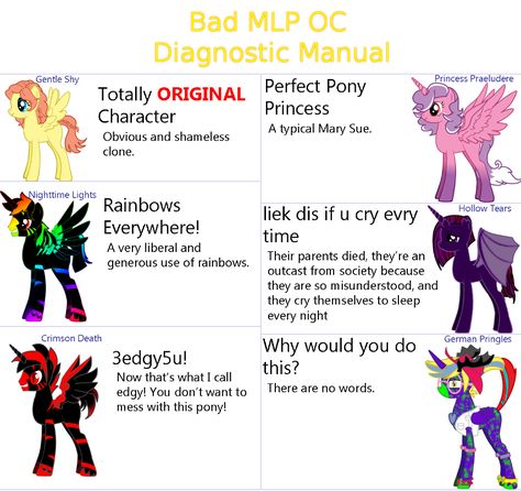 Mary Sue Oc Cringe, Mlp Oc X Canon, Mlp Personality Swap, Mlp Different Species, Cursed Energy, Mlp Tumblr Posts, I'm Not Like Other Girls, Mark 2, Mlp Memes Funny Hilarious