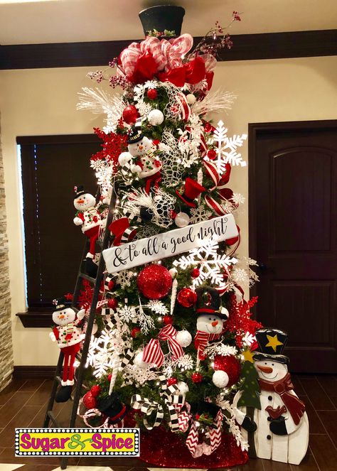 Frosty the snowman ☃️🎵🎶🎵🎶 Thank you Thelma Azeneth Hernandez another year, another theme, another tree!!!  May your family’s  Christmas be filled with joy and good times #sugarandspicechristmas2019 #christmastrees2019 #christmastreerentals2019 Amazing Christmas Trees, Diy Christmas Tree Topper, Christmas Tree Decorating Themes, Tree Themes, Creative Christmas Trees, Frosty The Snowman, Christmas Themes Decorations, Fun Christmas Decorations, Snowman Christmas Tree