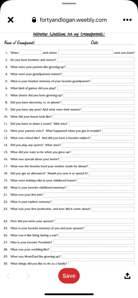 Questions To Ask Your Grandma, Questions For Grandparents, Grandma Journal, Graphics Inspiration, Interview Questions, Questions To Ask, Growing Up, Parenting