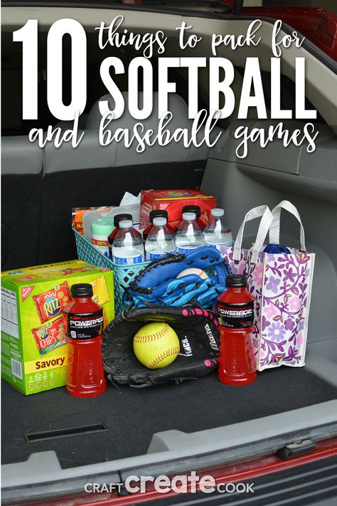 Snack Ideas For Softball Team, Softball Opening Day Ideas Fun, Softball Mom Hacks, What To Pack For Softball Tournament, What To Pack In Softball Bag, Snacks For Softball Team, Softball Wagon Ideas, Travel Softball Packing, Snacks For Softball Tournaments