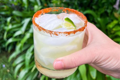 Grab a couple of clever Trader Joe’s products and tequila to make this refreshing perfect-for-summer cocktail. Margarita Mocktail Recipe, Spicy Corn Dip, Espolon Tequila, Pint Of Ice Cream, Texas Living, Spicy Margarita, Festive Drinks, Margarita Recipe, Vanilla Coffee