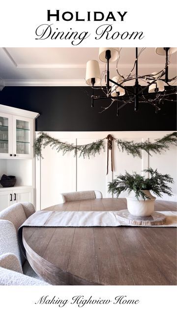 Minimal Centerpiece, Holiday Dining Room, Board And Batten, Favorite Holiday, My Home, I Decided, Christmas Decor, This Year, Dining Room