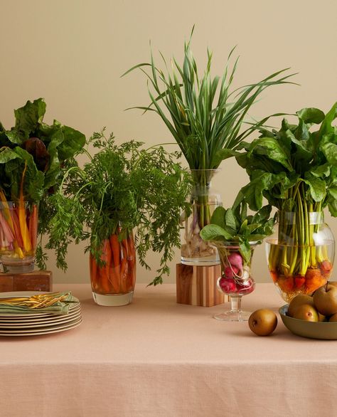 Vegetable Centerpiece Vegetable Decoration, Summer Centerpieces, Fall Centerpieces, Plants Home Decor, Plants Home, Table Scapes, Supper Club, Fabulous Fall, Farm To Table