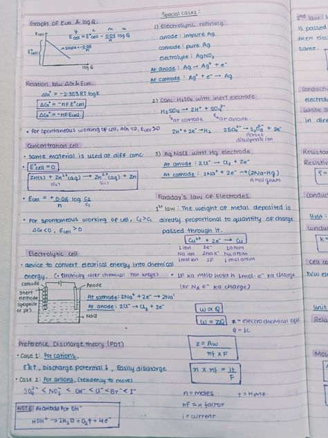 Electrochemistry Short Notes Class 12, Electrochemistry Formula Sheet, Electro Chemistry Notes, Electrochemistry Notes Class 12, Electrochemistry Notes, Neet Preparation, Biochemistry Notes, Neet Notes, Chemical Kinetics