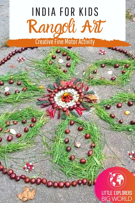 India for Kids: Rangoli Art Kids Rangoli, Diwali For Kids, Teaching Culture, Diwali Activities, Diwali Ideas, Curiosity Approach, India For Kids, 2023 School, Forest School Activities