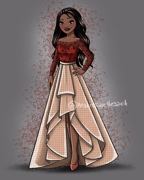 Moana Dress, Disney Moana Art, Disney Prom, Princess Moana, Princess Illustration, Alternative Disney Princesses, All Disney Princesses, Princess Dress Up, Disney Princess Fashion