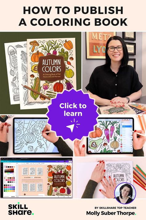 How To Create A Coloring Book, How To Make A Coloring Book, How To Illustrate, Make A Coloring Book, Procreate Classes, Procreate Resources, Second Income, Publish A Book, Way To Earn Money