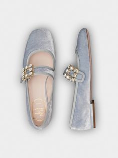 Velvet Ballet Flats, Blue Woman, Baby Ballerina, Roger Vivier, Bags Mini, Perfect Bag, Powerful Women, Metal Buckles, Ballerinas