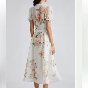 Zimmermann | Dresses | Natura Liftoff Floral Linen Silkorganza Midi Dress | Poshmark Organza Midi Dress, Layered Gown, Flower Midi Dress, Gingham Linen, Linen Mini Dress, Midi Ruffle Dress, Silk Midi Dress, Cotton Midi Dress, Midi Short Sleeve Dress