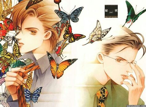 Mr.Maki and Mr. Aoki with butterfly Non Romantic, Manga Artist, Shoujo Manga, Manga Boy, Top Secret, Manga Illustration, Art Festival, Comic Artist, Manga Comics