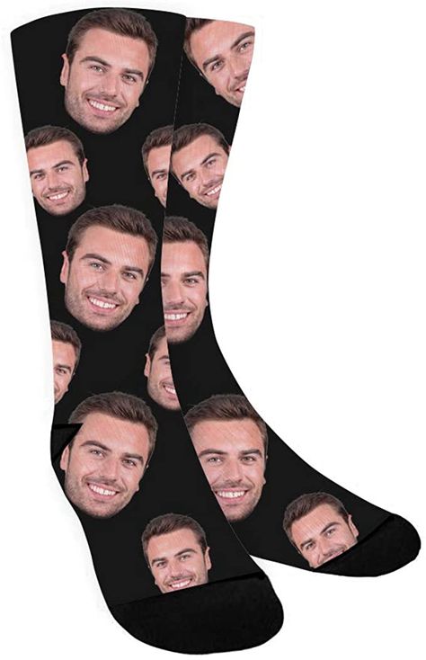 Socks Party, Mens Novelty Socks, Funny Valentines Gifts, Custom Photo Blanket, Face Socks, Funny Gifts For Men, Personalized Socks, Face Pictures, Comfortable Socks